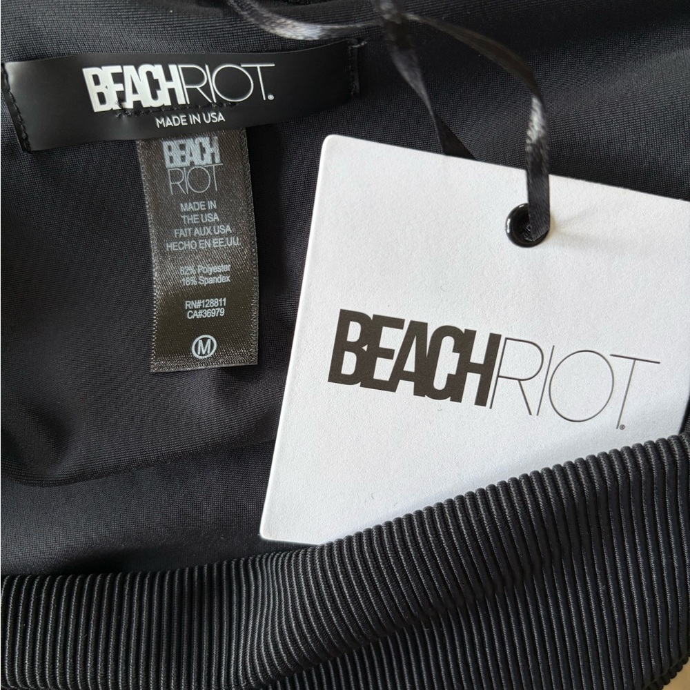 Beach Riot Black Ribbed Bikini Bottom - Picture 3 of 5